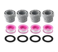 Kit de conversión de manguera de filtro de piscina de 40 mm a 1-1/2 pulgadas, adaptador para Intex para piscinas Coleman sobre el suelo, incluye adaptadores juntas tóricas y cinta (paquete de 4)