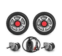 Kit de conversión de motor de silla de ruedas con control remoto 250W para silla de ruedas eléctrica plegable ligera de 12 pulgadas (Max 5kph solid tire, Joystick Controller)