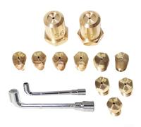 Kit de conversión de propano para secadores de gas LP4-LP5, boquilla de latón de 11 piezas y juego de herramientas de llave hexagonal, piezas de cobre ligeras de fácil instalación para uso en