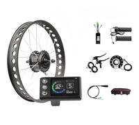 Kit de Conversión de Rueda Trasera para Bicicleta Eléctrica de 20/24/26 Pulgadas, 48V750W, Conjunto de Motor y Cubo de Neumático para Freno de Disco. 48V/750W,26"
