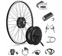 Kit de Conversión de Ruedas de Bicicleta Eléctrica de 20",26" 27,5" 700C,con Motor De Rueda Delantera De 36 V/48 V Y 350 W/500 W Motor Sin Escobillas para Bicicleta de Montaña. 48V350W,27.5in