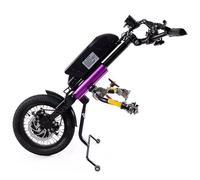 Kit de conversión de silla de ruedas de 14 pulgadas, bicicleta de mano eléctrica de 400 W con batería extraíble de 8/15/20 Ah, scooter de movilidad universal para adultos y personas con discapacidad