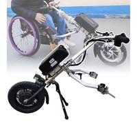 Kit de conversión de silla de ruedas eléctrica, accesorio de silla de ruedas de bicicleta de mano eléctrica de 500 W con sistema de amortiguación, tweeter, batería de 17 ah, alcance 65 km, A