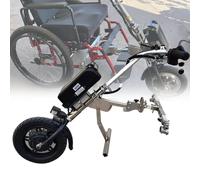 Kit de conversión de silla de ruedas eléctrica, accesorio de silla de ruedas de bicicleta de mano eléctrica de 500 W con sistema de amortiguación, tweeter, batería de 17 ah, alcance 65 km, B