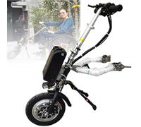 Kit de conversión de silla de ruedas eléctrica con luz frontal LED, rango de 90 km, ciclo de mano ajustable de 3 velocidades para una mayor movilidad