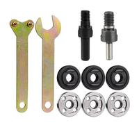 Kit de conversión de taladro eléctrico, 10 piezas, adaptador de amoladora angular M6+M10 con llave inglesa, acoplador de eje, accesorios convertidores