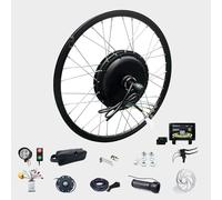 Kit de Conversión para Bicicleta Eléctrica 1000W 48V (24"),Motor Brushless para Rueda Delantera o Trasera con Pantalla LCD,Ideal para MTB y Bicis Urbanas(Rear,48v/20Ah/70-75km)