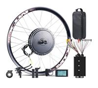 Kit de conversión para Bicicleta eléctrica de Rueda Trasera 48V 2000W Motor en el Cubo DIY para Bicicleta de montaña con Controlador de 45A, Pas, Freno, Acelerador de Medio Giro 20X y Caja de 26 Inch