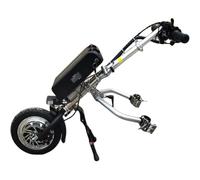 Kit de Conversión,para Silla de Ruedas con Amortiguador, Luces LED y Carga USB, Adaptador Handcycle Eléctrico de 3 Velocidades, Autonomía 65 km, Batería 48Ah para Movilidad Discapacitados