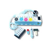 Kit de conversión XP15000 DTF, Sistema de Tinta Compatible con Tanque Blanco Epson XP-15000 con Adaptador de colector de Cabezal de impresión, Amortiguador XP 15000 CISS(US -Plug)
