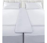 Kit de convertidor de puente de cama extra ancho de 12 pulgadas, tamaño individual a king, conector de cama doble, relleno de espacio de cama para hacer camas individuales en King, conector de colchón