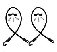 Kit de cordón elástico de TPU para kayak, tabla de surf, equipo de amarre con ganchos de acero inoxidable de 18 pulgadas de largo, 6 mm de grosor, clips y cierres en C (2 piezas)