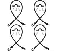 Kit de cordón elástico de TPU para kayak, tabla de surf, equipo de amarre con ganchos de acero inoxidable de 18 pulgadas de largo, 6 mm de grosor, clips y cierres en C (4 piezas)