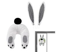 Kit de corona de conejito de Pascua para corona, kit de corona de conejito | Kit de guirnalda de trasero de conejito de decoración de Pascua de 3 piezas | Accesorio lindo de la guirnalda del cartel de