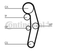 Kit de correa de distribución CT1028K5 CONTINENTAL CTAM para VW FORD SEAT AUDI