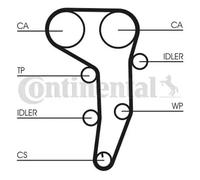 Kit de correa de distribución CT1051K1 CONTINENTAL CTAM para VW AUDI SEAT SKODA