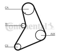Kit de correa de distribución CT687K1 CONTINENTAL CTAM para FORD FORD OTOSAN