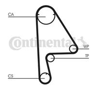 Kit de correa de distribución CT862K1 CONTINENTAL CTAM para HONDA CIVIC V Sedán