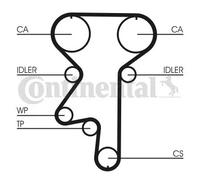 Kit de correa de distribución CT871K1 CONTINENTAL CTAM para OPEL LADA