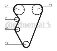 Kit de correa de distribución CT929K2 CONTINENTAL CTAM para ROVER LAND ROVER MG