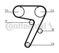 Kit de correa de distribución CT931K1 CONTINENTAL CTAM para ALFA ROMEO FIAT