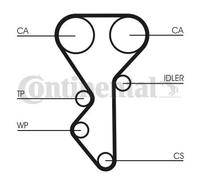 Kit de correa de distribución CT955K1 CONTINENTAL CTAM para PEUGEOT CITROËN FIAT