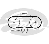 Kit de correa de distribución K025565XS GATES para VW SKODA SEAT AUDI