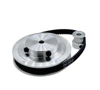 Kit de correa de polea GT2, 80T, 16 dientes, reducción 5:1, piezas de impresora 3D, diámetro de 3~12mm, ancho de correa, 10mm, rueda de 2M, polea 2GT, 1 Uds.(2GT-600-6mm,16T3-80T5)