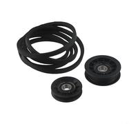 Kit de correa de transmisión para tractor de césped con poleas tensoras para cubierta de cortacésped de 42 y 48 pulgadas, piezas de repuesto de correa de transmisión de tractor de jardín compatible