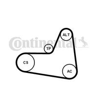 Kit de correa trapezoidal acanalada incl. rodillo tensor 6PK1045K2 para VW SKODA