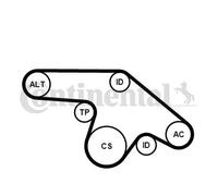 Kit de correa trapezoidal acanalada incl. rodillo tensor 6PK1370K1 para OPEL