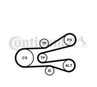 Kit de correa trapezoidal acanalada incl. rodillo tensor 6PK1440K1 para CITROËN