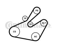 Kit de correa trapezoidal acanalada incl. rodillo tensor 6PK1468K1 para PEUGEOT