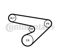 CONTITECH Juego de correas auxiliares servicios para OPEL: Vectra, Omega, Sintra, Astra, Frontera, Calibra & VAUXHALL: Vectra, Omega (Ref: 6PK1725K1)