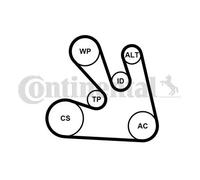 Kit de correa trapezoidal acanalada incl. rodillo tensor 7PK1705K1 para NISSAN