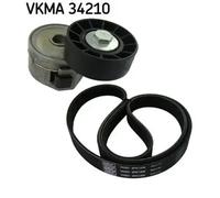SKF Juego de correas trapeciales poli V VKMA 34210 para Ford S-Max y Galaxy