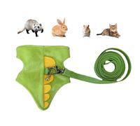 Kit de correa y arnés para conejos, accesorio de paseo para conejos, ropa suave para pequeños animales de compañía para salidas diarias, fotos de chinchillas aventura al aire libre Chato