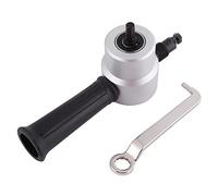 Kit de Cortador de Chapa de Metal, Cortador de Chapa de Doble Cabezal Kit de Herramienta de Corte Nibbler de 360 Grados de Potencia Eléctrica Ajustable para Taladro