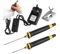 Kit de cortador de espuma de alambre caliente, 100-240 V/30 W, herramienta eléctrica de corte de espuma de poliestireno, 2 bolígrafos de corte en caliente (5 cm y 10 cm), temperatura más alta, para