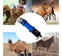 Kit de cortadoras de pelo para cortadora de pelo eléctrica, cortadora de cuchillas para aseo equino, máquina de corte de pelo para animales grandes y medianos, perro, equino, ganado, azul
