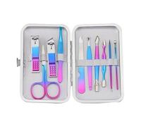 Kit de Cortaúñas Color Titanium Nail Clipper Conjunto de alicates de alicates de cuchillo Terreno de manicura de recorte profesional Portable 15/12/10/ 7pcs Juego de Tijeras para Uñas ( Color : B )