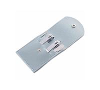 Kit de cortaúñas de acero inoxidable, cortaúñas portátil, herramienta de lima de uñas, mini viaje para el hogar, 4 piezas de cortaúñas de punta azul