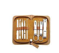 Kit de cortaúñas integrado de acero inoxidable portátil de 9 piezas para dedos de los pies (A)