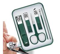 Kit de cortaúñas, kit de corte de uñas, conjunto de manicura de acero inoxidable, herramientas de cuidado de uñas, kits de aseo con caja de almacenamiento, herramientas de pedicura para hombres y