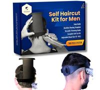Kit de corte de pelo para hombres | 2 guías de corte automático para hombres: plantilla de afeitado de cuello y guía de desvanecimiento | Herramienta de decoloración de cabello de tamaño ajustable y