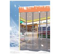 Kit de cortina de PVC para puertas de plástico de vinilo transparente, resistente al viento, cálida cortina de entrada comercial para puertas de congelador, almacén