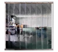 Kit de cortina de PVC transparente, impermeable, antihuracanes, para puertas ind, impermeable, antihuracanes, para puertas industriales, trasteros o talleres, 1,3 mm de grosor, 0,75 x 2,3 m.