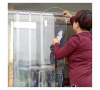 Kit de Cortina de Tiras de plástico para Puerta, Tiras de Vinilo de PVC Transparente e Impermeables, Ideal para congelador, trastero, Pasillo, Puerta de Entrada (150 x 230 cm/59,05 x 90,55 p