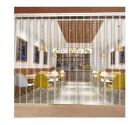 Kit de cortina de tiras de PVC para puerta, cortina de tiras para puerta comercipara puerta de almacén industrial, puerta de personal, cámara frigorífica (75 x 200 cm/29,53 x 78,74 pulgadas)