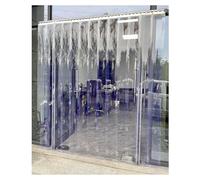 Kit de Cortina de Tiras de PVC - Tiras Transparentes para Puerta, Divisor Resistente al Viento y al Agua para cámaras frigoríficas, refrigeradores, almacenes y Tiendas - 240 x 240 cm (94,49